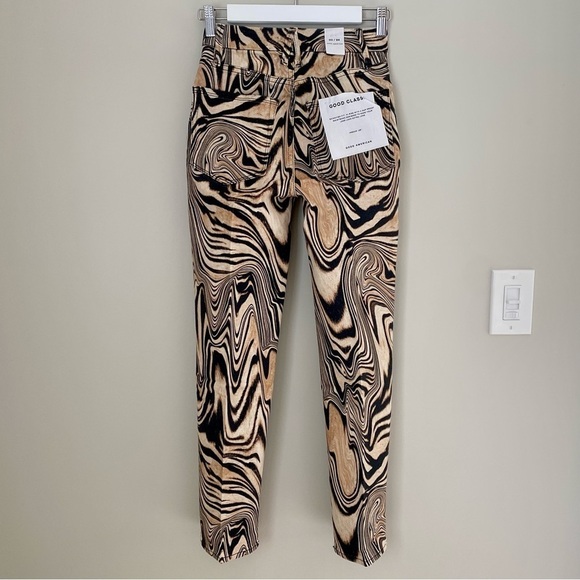 Good American Good Classic Print High Waist
Ankle Crop Jeans Natural Swirl 24 - Picture 11 of 16